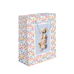 SHOPPER 31,5X12H45CM CUCCIOLO CANE FONDO POIS