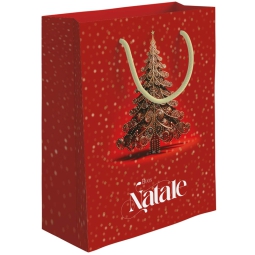 SHOPPER 18,5X10H23CM NATALE ALBERO BAROCCO