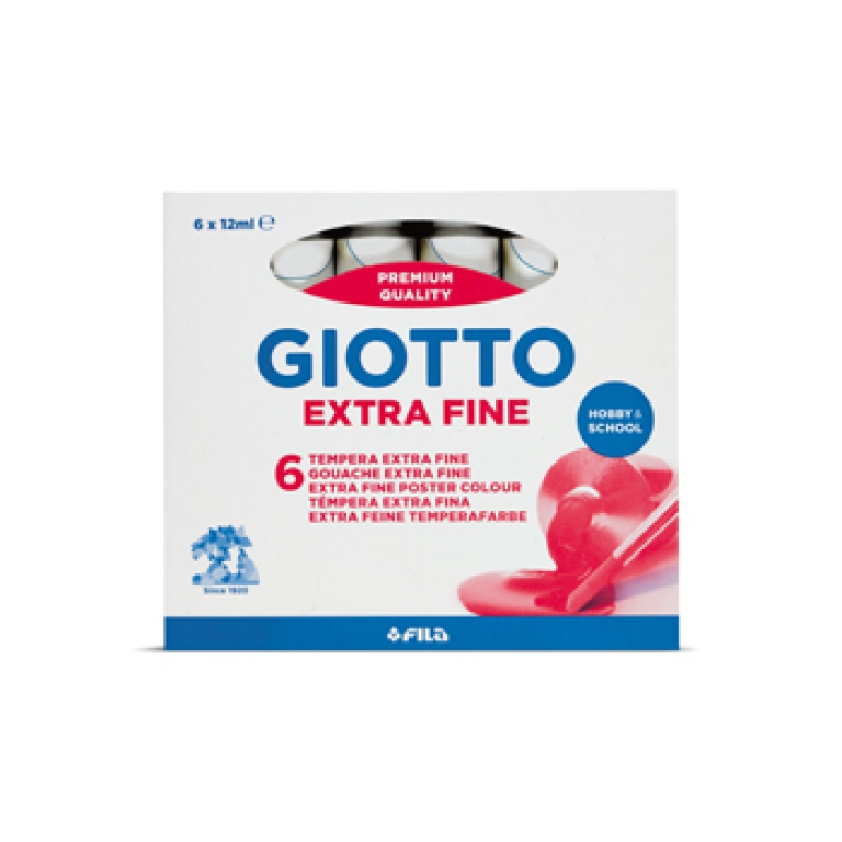 TEMPERE TUBO4 BIANCO 6PZ  12ML GIOTTO 2