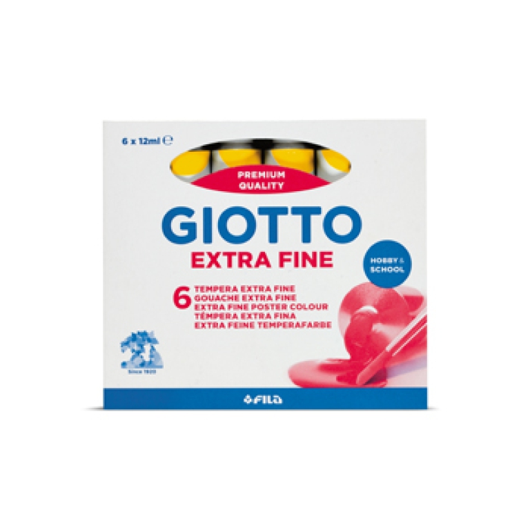 TEMPERE TUBO4 GIALLO PRIMARIO 6PZ 12ML GIOTTO 2