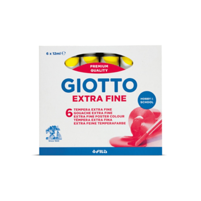 TEMPERE TUBO4 GIALLO LIMONE 6PZ 12ML GIOTTO 2