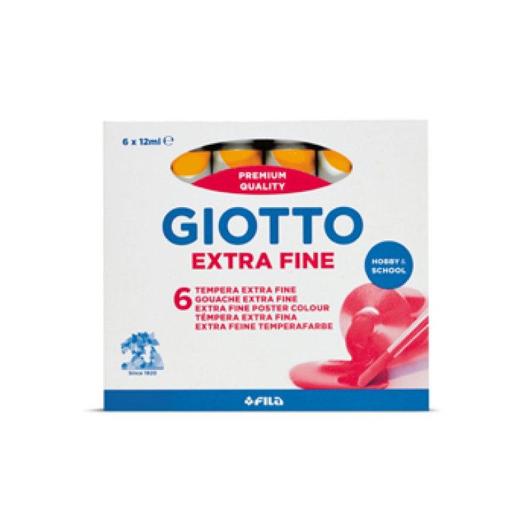 TEMPERE TUBO4 GIALLO SCURO 6PZ 12ML GIOTTO 2