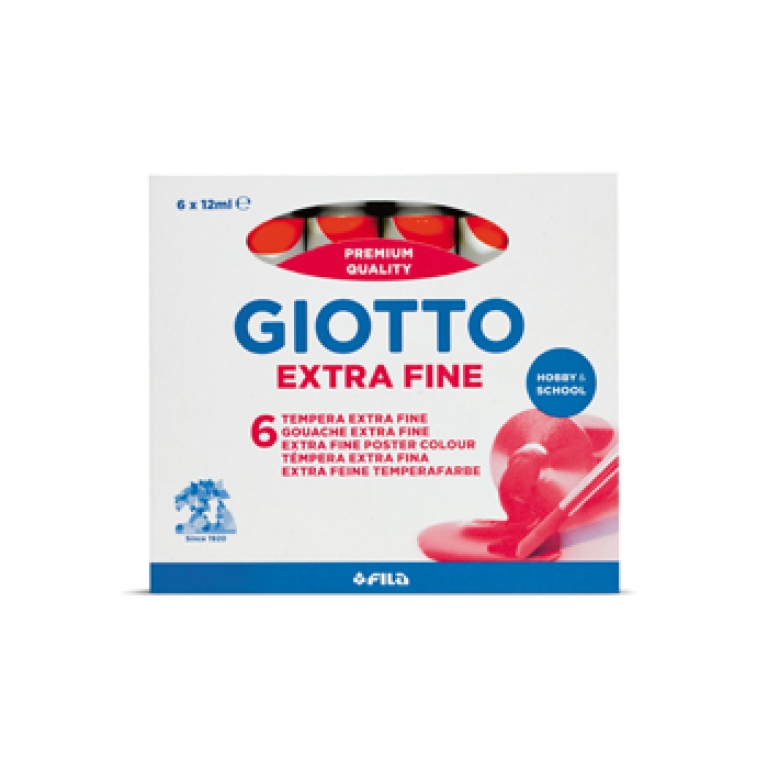 TEMPERE TUBO4 ROSSO VERMIGLIO 6PZ 12ML GIOTTO 2