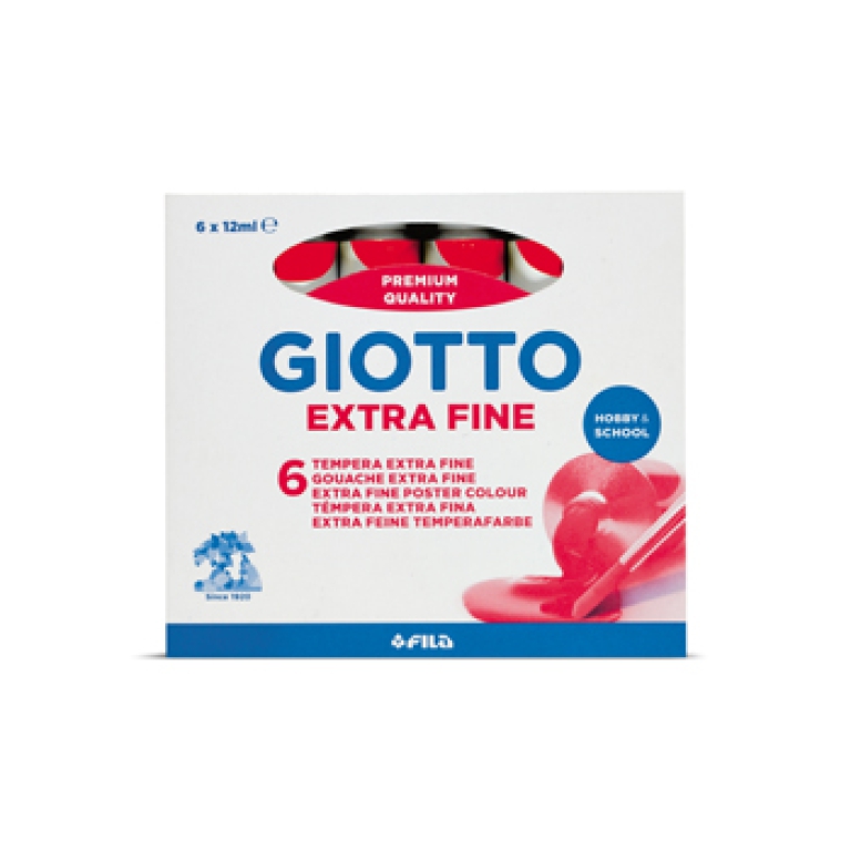 TEMPERE TUBO4 ROSSO CARMINIO 6PZ 12ML GIOTTO 2