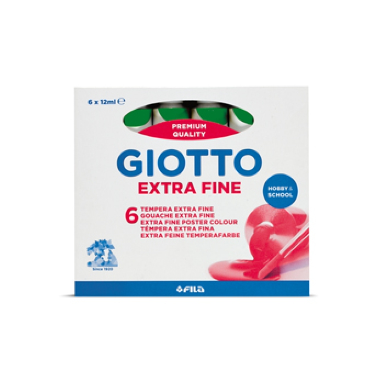 TEMPERE TUBO4 VERDE BRILLANTE 6PZ 12ML GIOTTO 2