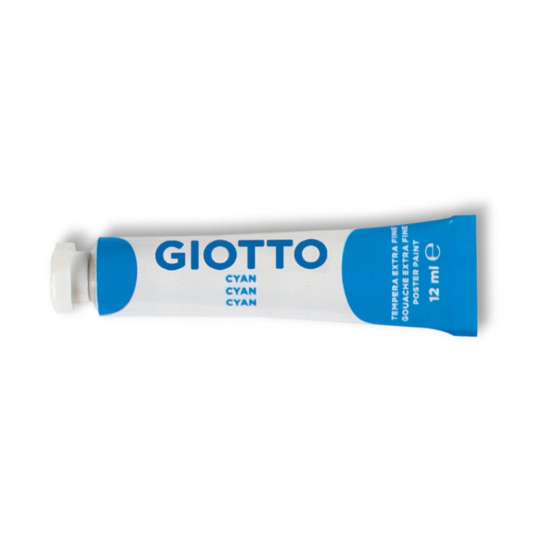 TEMPERE TUBO4 BLU CYAN 6PZ 12ML GIOTTO