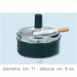 POSACENERE METALLO REGULAR CROMO-NERO