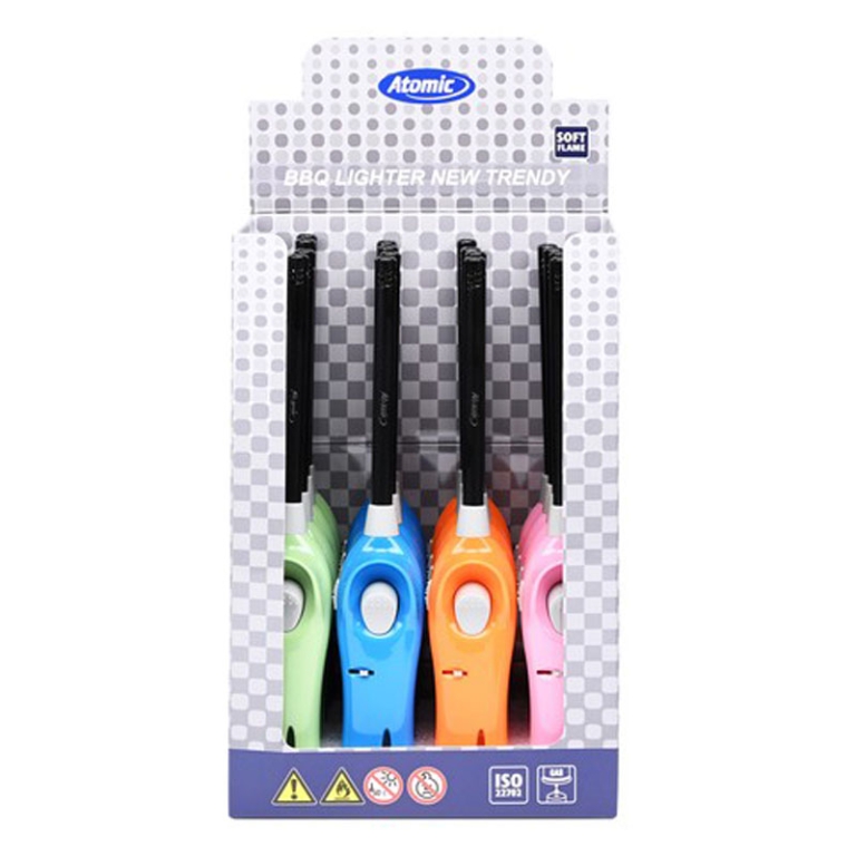 ACCENDIGAS ATOMIC 16PZ COLORATI BECCO LUNGO 26CM 2