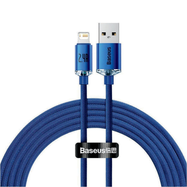 CAVO USB/LIGHT 2M BLU    2,4A 2