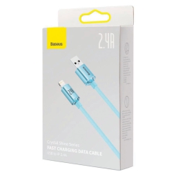 CAVO USB/LIGHT 2M AZZURRO2,4A