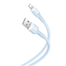 CAVO USB/LIGHT 1M AZZURRO 2,1A RINFORZATO