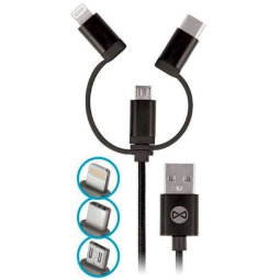 CAVO USB 3IN1 NERO TYPE C LIGHT E MICRO
