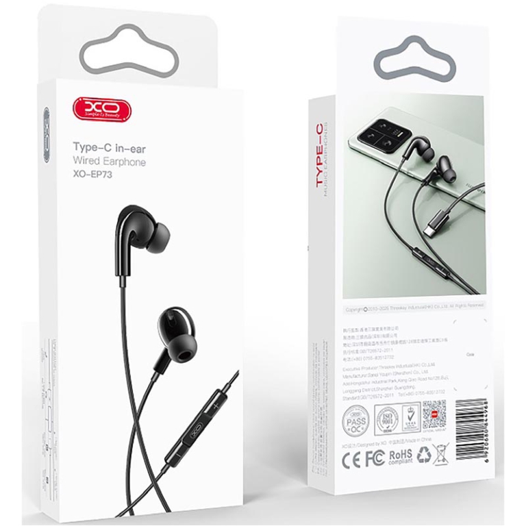 AURICOLARI CON CAVO TYPE-C NERO CON MICROFONO 2