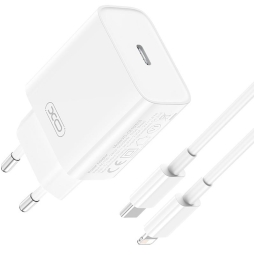 CARICATORE A MURO TYPE-C CAVO TYPE-C/LIGHT BIANCO