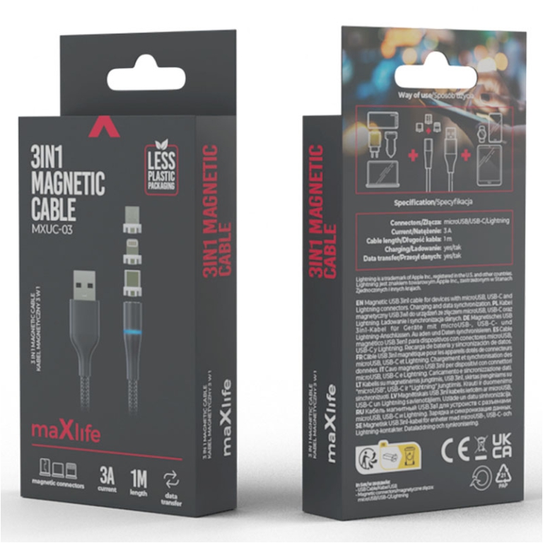 CAVO RICARICA MULTIATTACCO MAGNETICO 5