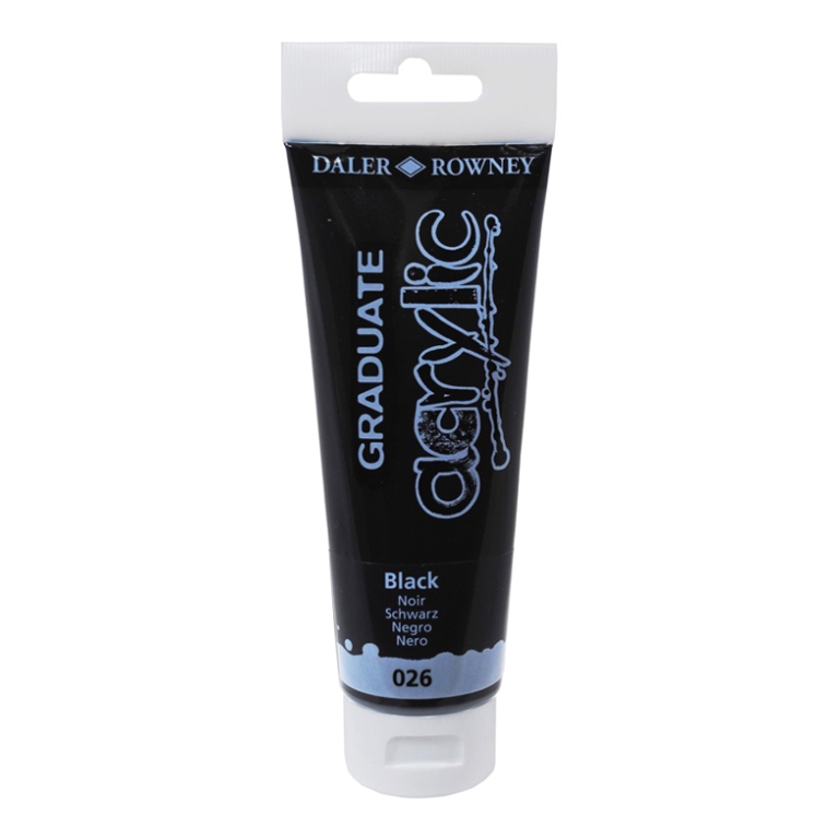 TEMPERE ACRYLIC 120ML 3PZ NERO GRADUATE