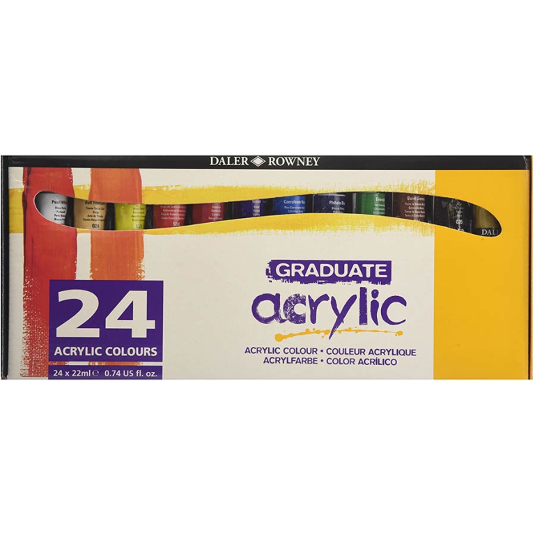 TEMPERA ACRYLIC 22ML 24 COLORI GRADUATE