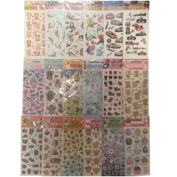 STICKERS ADESIVI E TATTOO IN SOGGETTI ASSORTITI