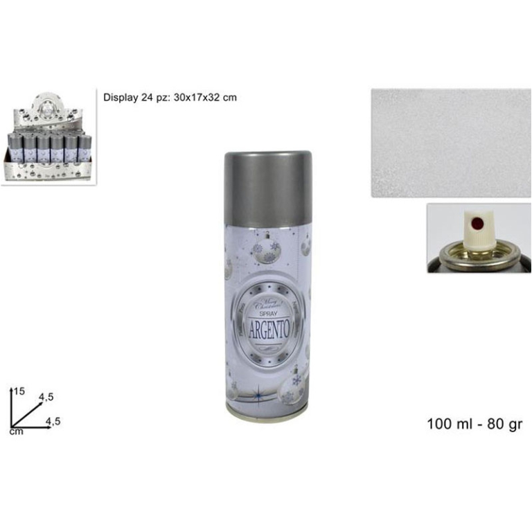 SPRAY GLITTER ARGENTO 100ML 2