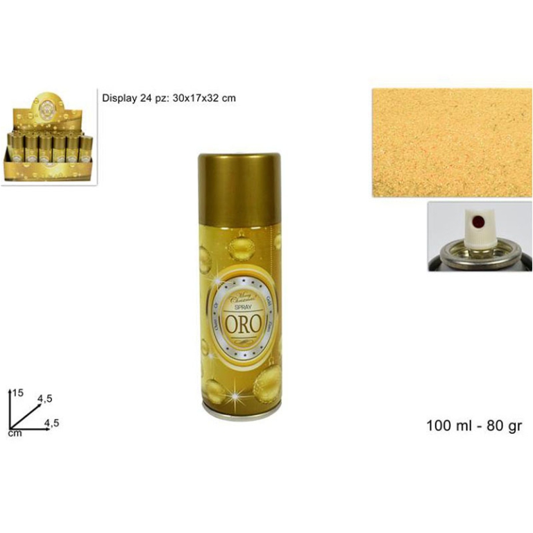 SPRAY GLITTER ORO 100ML 2