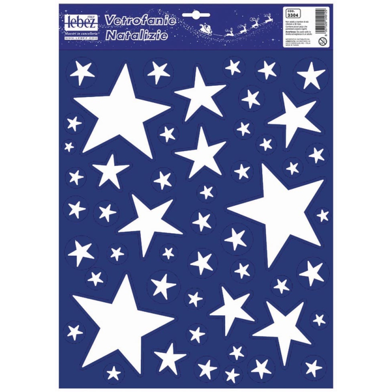 VETROFANIA GLITTER STELLE 30X37 ASSORTITE 3