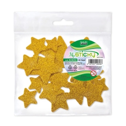 STICKERS STELLE GLITTER EVA 3D ORO 20PZ