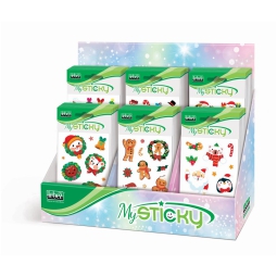 STICKERS NATALE GLITTER 6 SOGGETTI