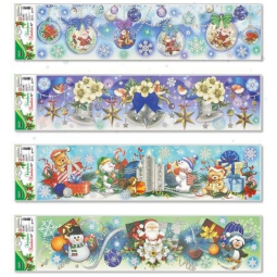 VETROFANIA GLITTER 64X15 SOGGETTI NATALIZI ASSORTITI