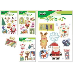 STICKERS NATALE RILIEVO 4 SOGGETTI
