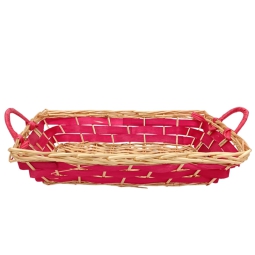 CESTA RETTANGOLARE FASCIA ROSSA