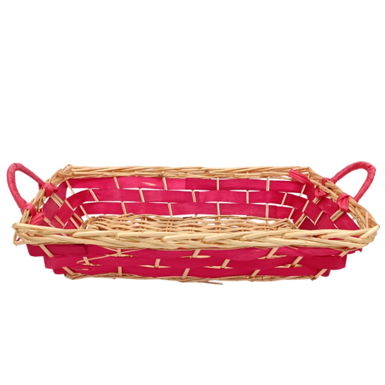 CESTA RETTANGOLARE FASCIA ROSSA