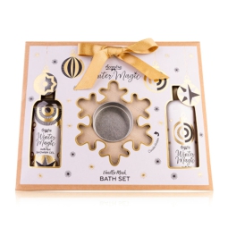 GIFTBOX WINTER MAGIC SET DA BAGNO CON PORTACANDELA