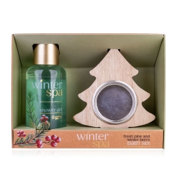BAGNOSCHIUMA WINTER SPA  CON PORTACANDELA ALBERO