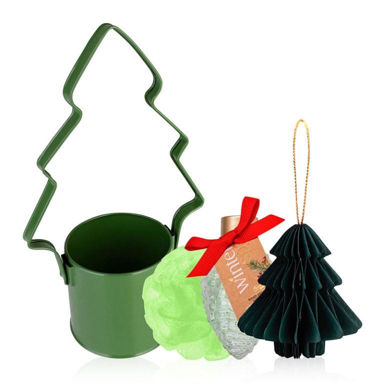 SET DA BAGNO WINTER SPA  DECORO ALBERELLO METALLO