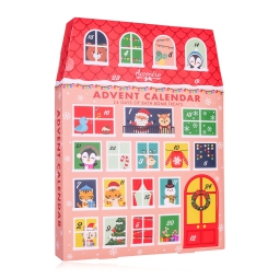 CALENDARIO DELL'AVVENTO  CASETTA ROSA H50CM