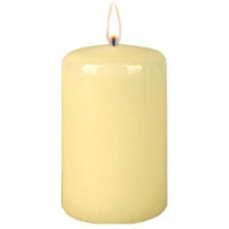 CANDELA CILINDRO D7H10CM ORO LUCIDO