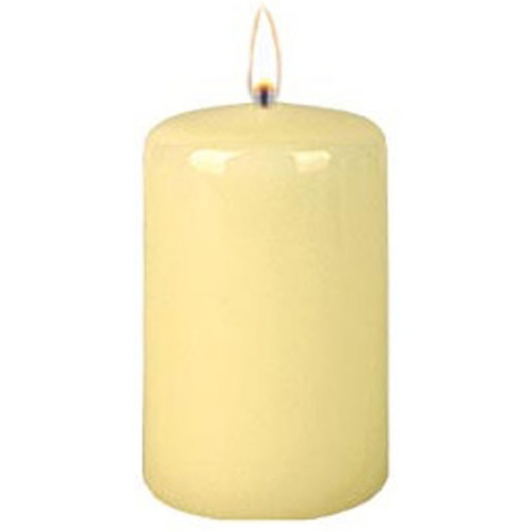 CANDELA CILINDRO D7H10CM ORO LUCIDO