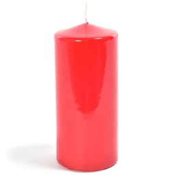 CANDELA MOCCOLO D5,8H12CM ROSSO LUCIDO