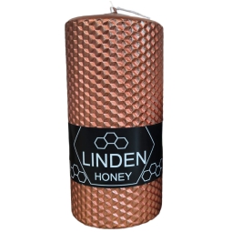 CANDELA MOCCOLO D7H15CM  BRONZO TRAMA NIDO D'APE