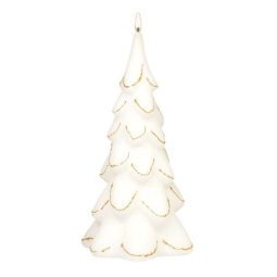 CANDELA ALBERO D11H21CM  CHAMPAGNE DETT. GLITTER