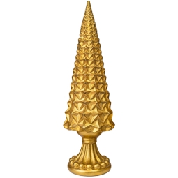 CANDELA ALBERO D10H31CM  ORO OPACO E NERO