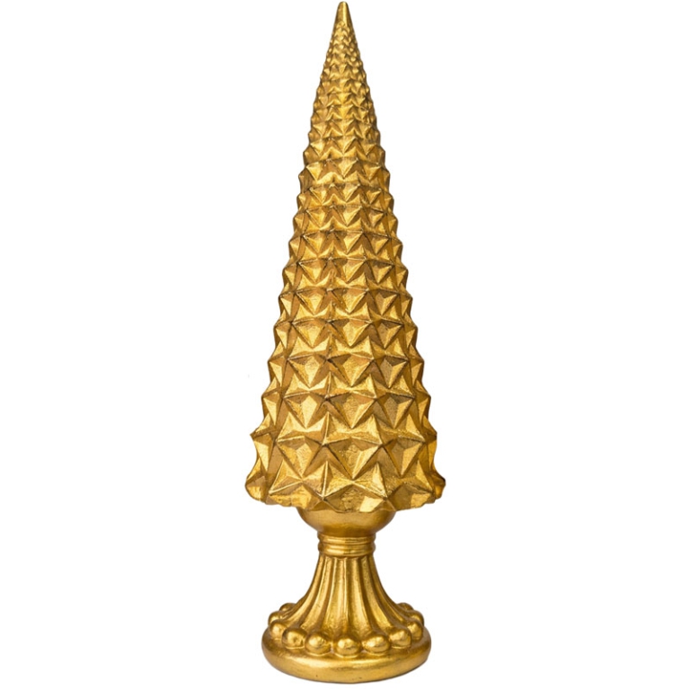 CANDELA ALBERO D10H31CM  ORO OPACO E NERO
