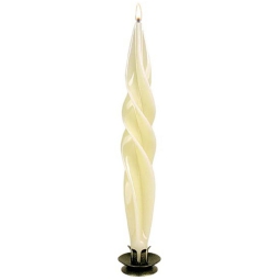 CANDELA TORCIGLIONE D5H31CM ECRU