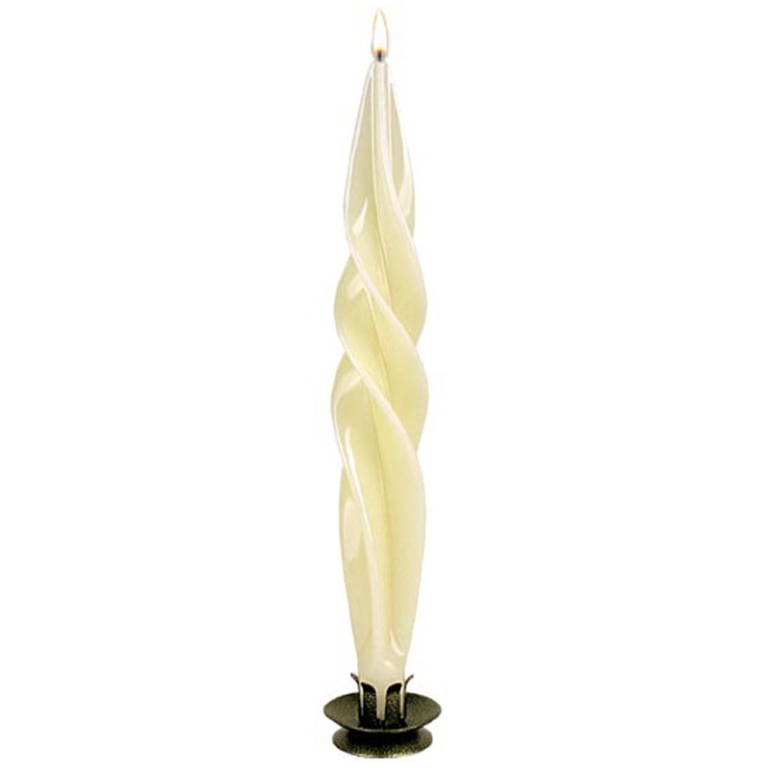 CANDELA TORCIGLIONE D5H31CM ECRU