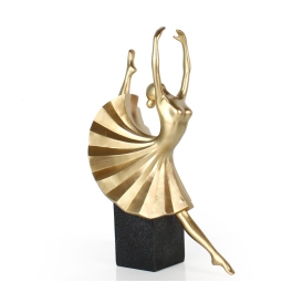 BALLERINA RESINA GOLD 20X16X33,5CM