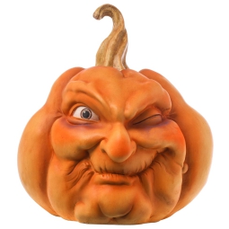 ZUCCA HALLOWEEN RESINA ARANCIO 39X39X42CM