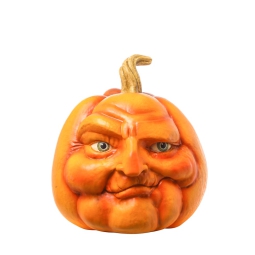 ZUCCA HALLOWEEN RESINA ARANCIO 28X31X32CM