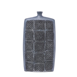 VASO RESINA GRIGIO 22X9,5XH40,5CM