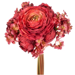 FIORE BOUQUET  RANUNCOLI 40CM BORDEAUX