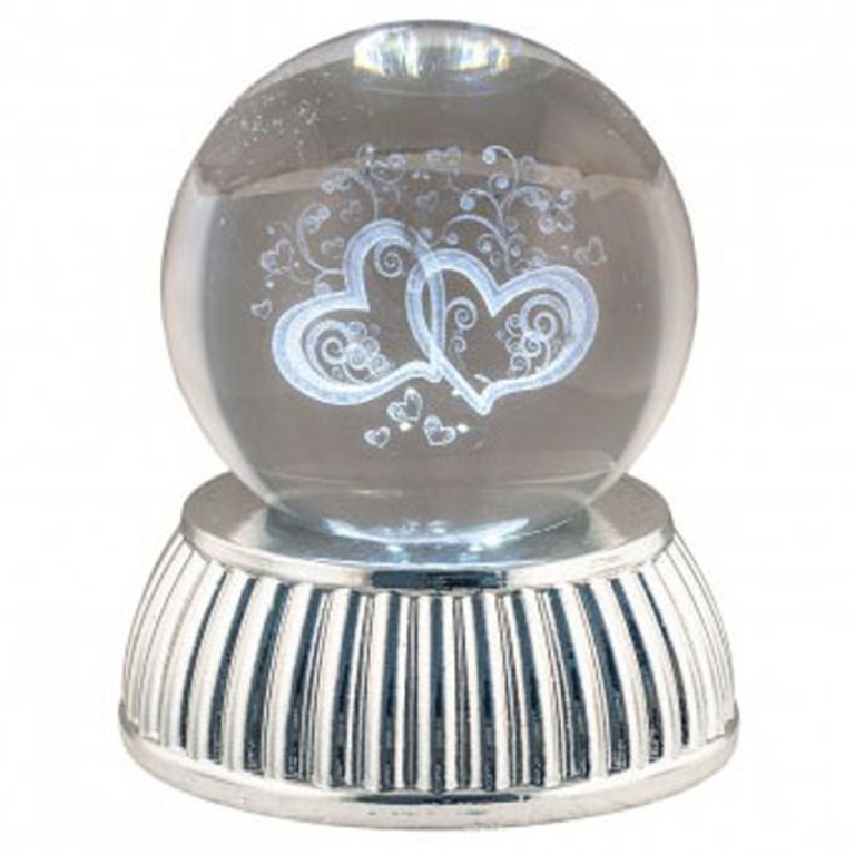 SFERA LUMINOSA D8CM CUORI BATTERIA GIFTBOX